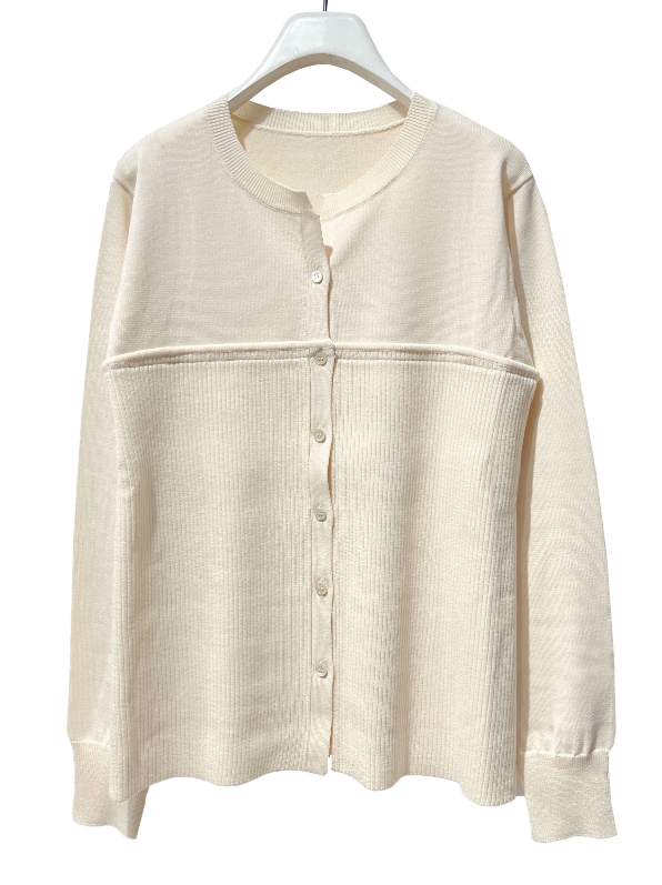 select shop Amitie / CHIGNON 26SS1ご予約 ﾋﾞｽﾁｪ付ｶｰﾃﾞｨｶﾞﾝﾆｯﾄ
